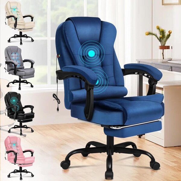 Sedia ergonomica da ufficio - Sedia da gaming - Sedia da ufficio - Sedia per computer - Sedia girevole - Funzione massaggio