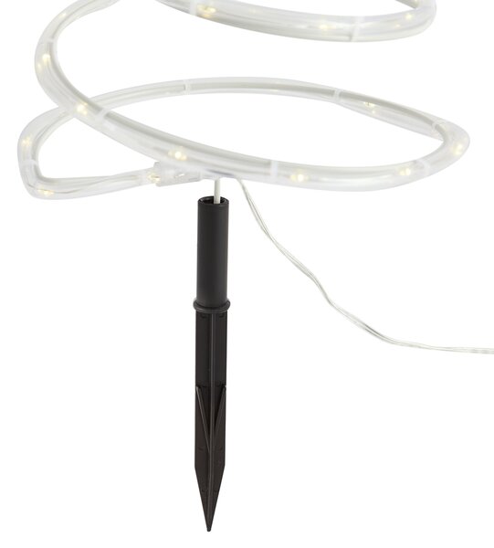 Set di 4 luci da giardino natalizie albero di Natale bianco con LED IP44 - Puno