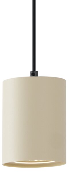 Lampada a sospensione moderna beige con nero per sistema a binario monofase GU10 70mm - Iconic Holt