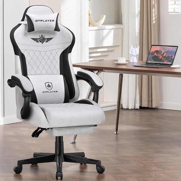 Sedia da gaming - Sedia da ufficio - Sedia per videogiochi - Sedia da lavoro - Sedia imbottita - Design ergonomico