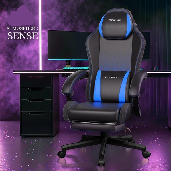 Sedia ergonomica da gaming - Sedia da ufficio - Poltrona sacco - Sedia da gaming - Blu - Rotazione a 360° - Altezza regolabile