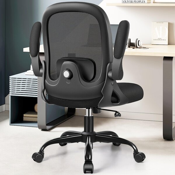 Sedia da ufficio ergonomica con supporto lombare 3D, schienale traspirante in mesh e altezza regolabile
