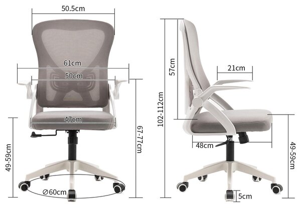 Sedia da ufficio – Sedia direzionale ergonomica con imbottitura in memory foam e altezza regolabile – Nera
