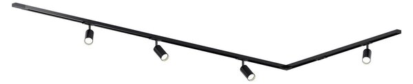 Set MRail da 2 metri a forma di L + 4 faretti inclusi, nero