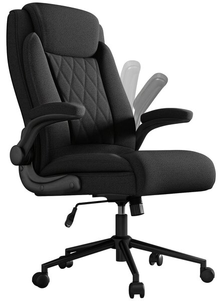 Sedia ergonomica da ufficio - Sedia per ufficio - Sedia da lavoro - Sedia per computer - Sedia da ufficio nera - Portata massima: 500 kg