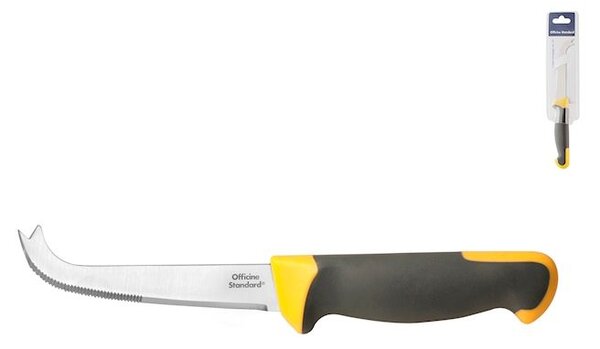 Coltello formaggio Officine Standard in acciaio inox manico antiscivolo grigio cm 10