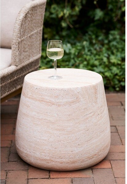 Tavolino da giardino rotondo in pietra ø 47,5 cm Bonn – House Nordic