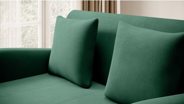 Divano verde allungabile e rivestimento in velluto 130 cm Ario – ELTAP