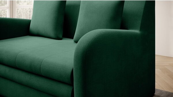 Divano verde allungabile e rivestimento in velluto 130 cm Ario – ELTAP