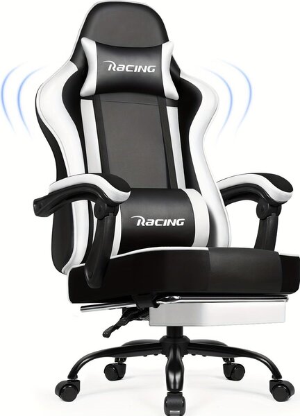 Sedia da gaming - Sedia per videogiochi - Sedia da ufficio - Poltrona da gaming - Sedia per area relax - Ergonomica con poggiapiedi