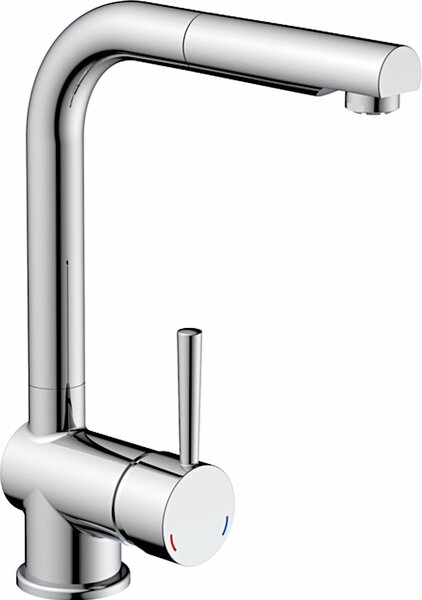 Miscelatore monocomando NABER DRIVE 2 in CROMO con bocca estraibile/rubinetto