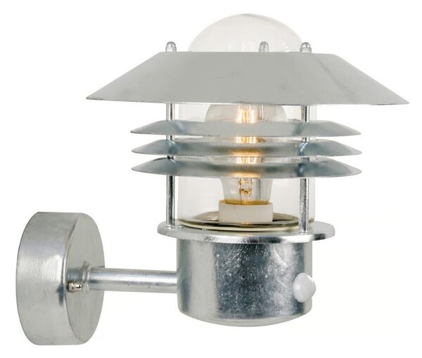 Nordlux-Lampada da parete per esterni con sensore VEJERS 1xE27/60W/230V IP54 argento