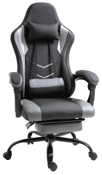 Sedia ergonomica da gaming - Sedia da ufficio - Sedia girevole - Sedia con supporto lombare - Sedia da gaming con poggiapiedi