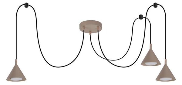 BRILAGI - LED Lampadario a sospensione con cavo CONE TRIPLE SPIDER 3xGX53/15W/230V beige