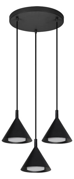 BRILAGI - LED Lampadario a sospensione con cavo CONE TRIPLE ROUND 3xGX53/15W/230V nero
