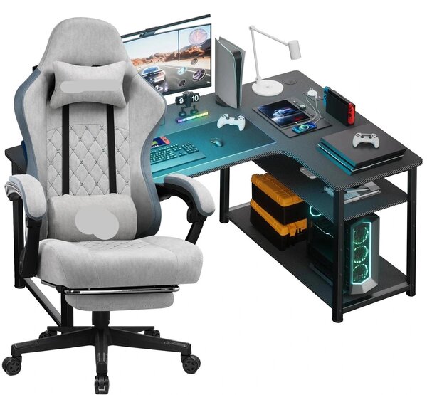Sedia da gioco – Sedia da ufficio – Poltrona da gaming – Altezza regolabile – Rotazione a 360° con ruote