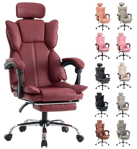 Sedia da gaming ergonomica – Sedia da scrivania regolabile – Rivestita in ecopelle con imbottitura in schiuma morbida – Colore: viola e bianco