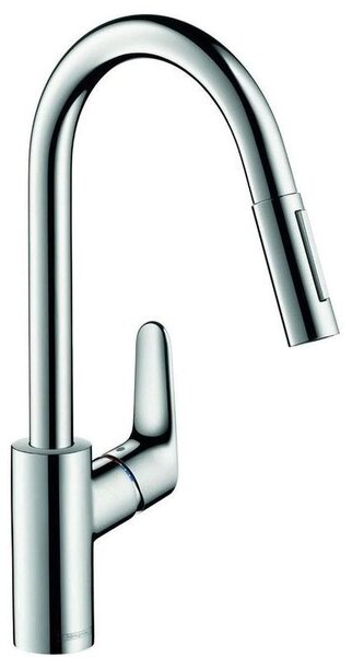 Rubinetto da cucina – Miscelatore da cucina estraibile – Bocca girevole a 180° – Ottone con dischi ceramici