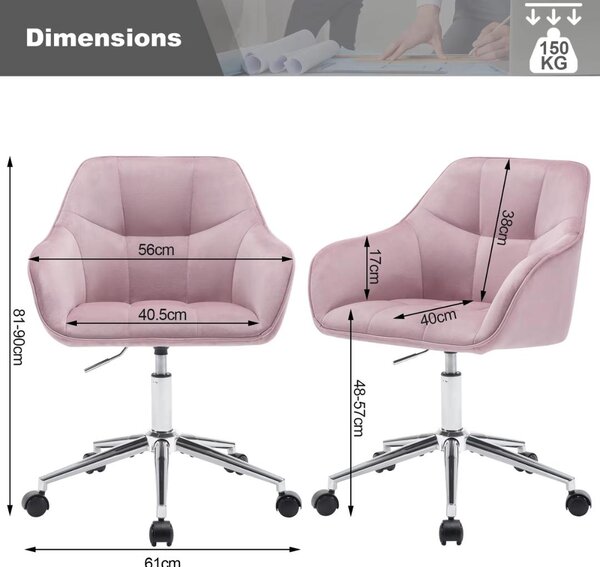 Sedia da ufficio - rosa - sedie da ufficio per adulti - sedie da ufficio - sedia - sedia da ufficio ergonomica
