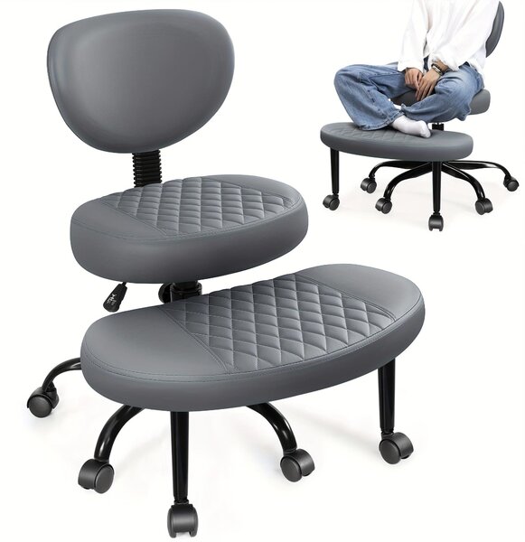 Sedia ergonomica per le ginocchia - Poggiagambe - Sedia per la meditazione - Sedia da scrivania - Supporto per la seduta - Rivestimento in ecopelle