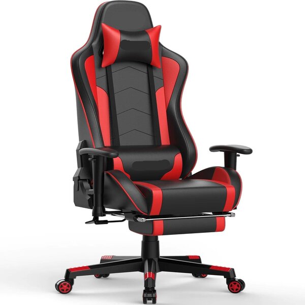 Sedia da gaming - Sedia per videogiochi - Sedia da ufficio - Sedia da corsa - Sedia da gaming - Altoparlanti Bluetooth