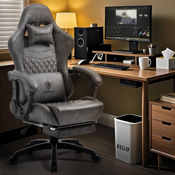 Sedia ergonomica da gaming - Sedia da ufficio - Sedia da gaming - Sedia da gaming nera - Sedia da ufficio - Schienale regolabile