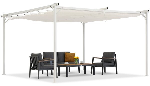 Pergola da terrazzo La Palma 4x4m bianca Garden Point