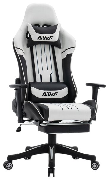 Sedia da gaming – Sedia ergonomica con supporto lombare e poggiapiedi regolabili