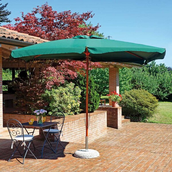 Ombrellone da Giardino 2x3 m Palo Ø38 mm Fantasy in Legno Verde