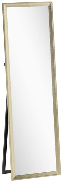 HOMCOM Specchio a figura intera, posizionamento flessibile, 160 x 50 cm, Oro | Aosom Italy