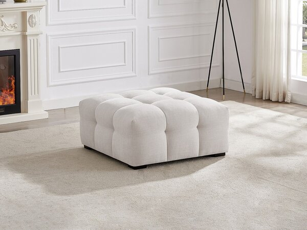 Pouf in Tessuto chiné Beige - DILOME di PASCAL MORABITO
