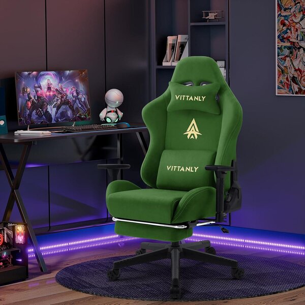 Sedia da gaming - Sedia da ufficio - Sedia per videogiochi - Sedia ergonomica - Sedia da lavoro - Rivestimento in ecopelle