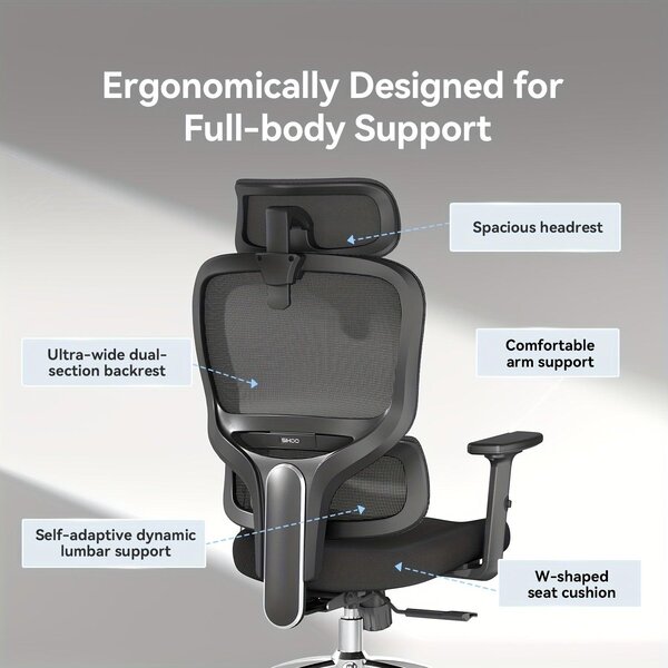 Sedia ergonomica da ufficio - Sedia per ufficio - Sedia da computer - Sedia da lavoro - Sedia da gaming - Altezza regolabile