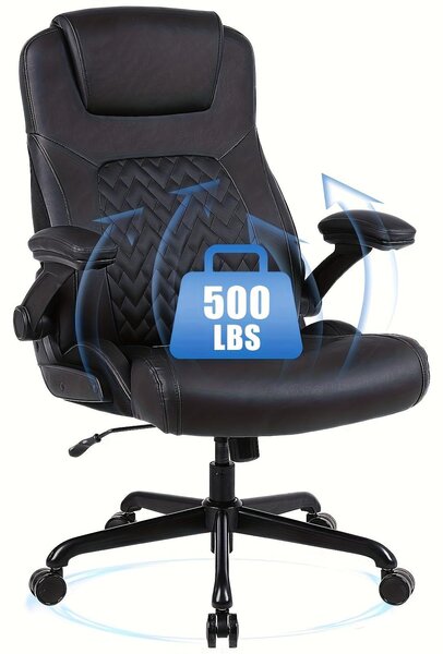 Sedia ergonomica da ufficio - Sedia da ufficio - Sedia da lavoro - Poltrona da scrivania - Sedia da ufficio nera - Braccioli ribaltabili