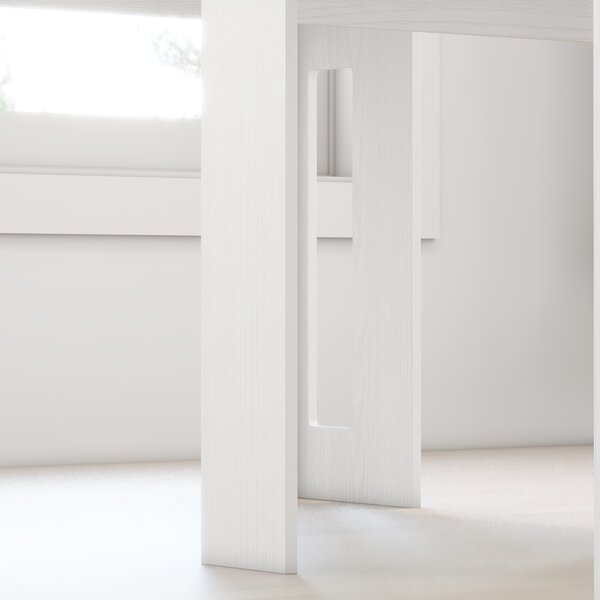 HOMCOM Tavolo da pranzo pieghevole e allungabile, in truciolato, 60-180 x 85 x 75 cm, Bianco | Aosom Italy