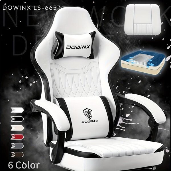 Sedia da gaming - Sedia da ufficio - Sedia per computer - Sedia da corsa - Sedia da gioco - Design ergonomico - Poggiapiedi regolabili