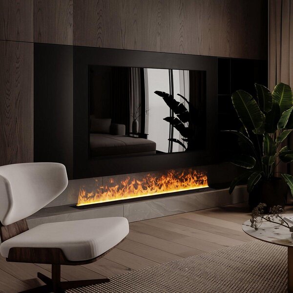 Camino elettrico a vapore - 1000 mm - 280 W - Effetto fiamma LED - Controllo tramite app - Decorazione per interni