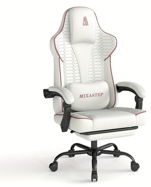 Sedia da gaming - Sedia per videogiochi - Sedia da ufficio - Sedia per computer - Sedia da lavoro - Design ergonomico - Rotazione a 360°