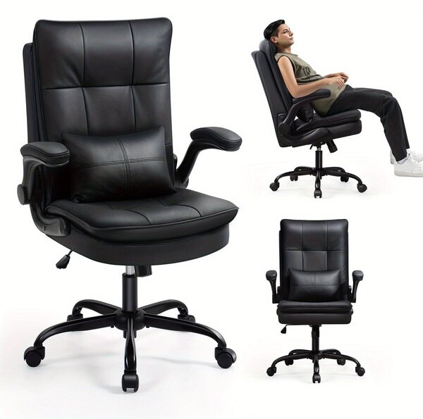 Sedia da ufficio – Sedia ergonomica – Sedia da scrivania – Sedia da gaming – Sedia per computer – Schienale imbottito a doppia densità – Braccioli regolabili e pieghevoli – Sedia girevole