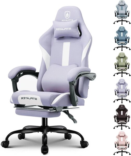 Sedia da gaming - Sedia per videogiochi - Sedia da ufficio - Sedia per PC - Sedia da lavoro - Design ergonomico con supporto lombare