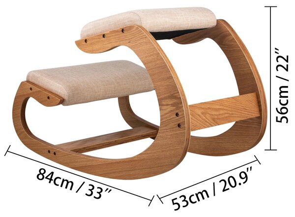Sedia a ginocchio - Sedia da ufficio - Sedia ergonomica - Sedia per l'ufficio domestico - Sedia a ginocchio, sgabello con cuscino spesso