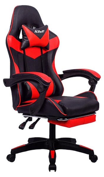 Sedia ergonomica da gaming - Sedia da gioco - Sedia da ufficio - Sedia da corsa - Sedia per computer - Con poggiapiedi estensibile