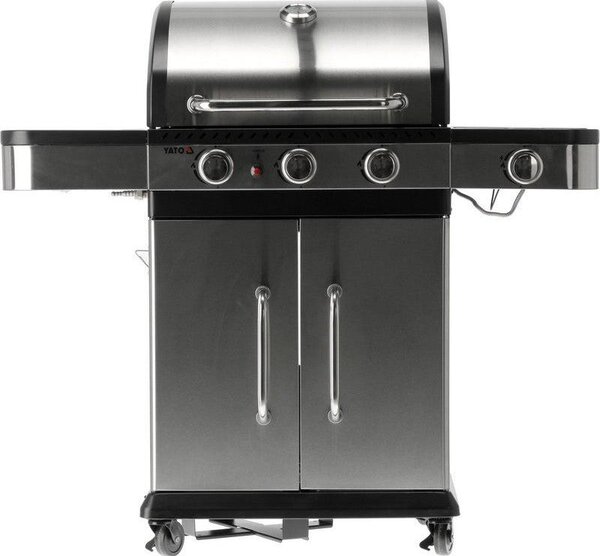 Barbecue a gas – Griglia a gas – Barbecue da esterno – Barbecue per terrazza – BBQ – 3+1 bruciatori – Potenza: 11,2 kW