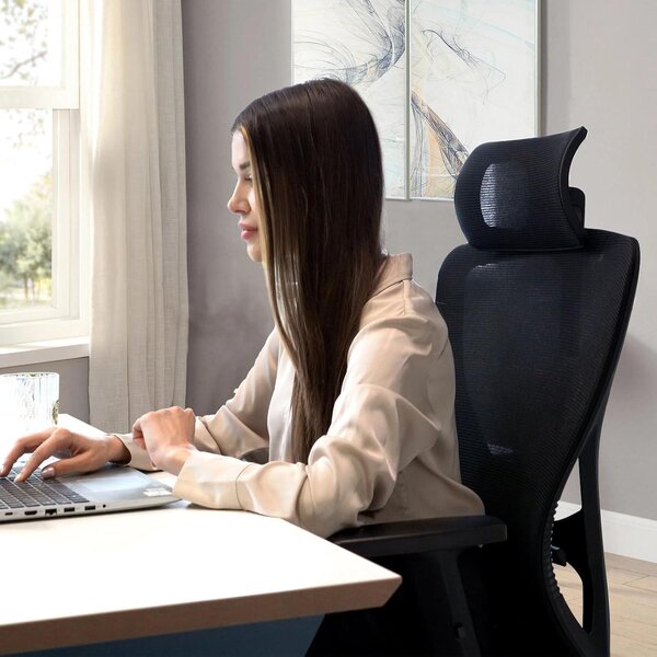 Sedia da ufficio - Sedia ergonomica - Sedia girevole - Sedia per ufficio - Sedia per computer - Tessuto a rete traspirante
