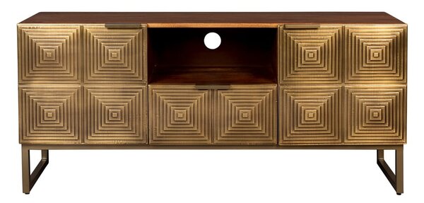 Tavolo TV in legno di mango color oro 40x60 cm Volan - Dutchbone