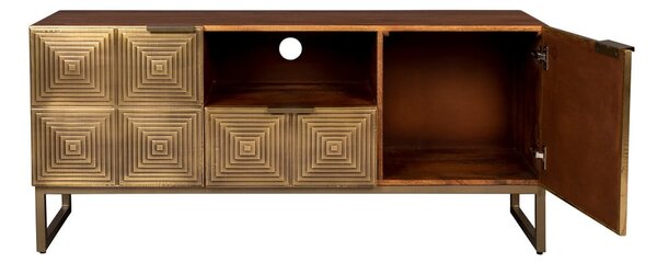 Tavolo TV in legno di mango color oro 40x60 cm Volan - Dutchbone