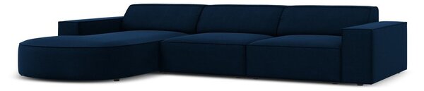 Divano angolare in velluto blu (angolo sinistro) Jodie - Micadoni Home