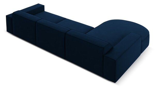 Divano angolare in velluto blu (angolo sinistro) Jodie - Micadoni Home