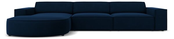 Divano angolare in velluto blu (angolo sinistro) Jodie - Micadoni Home
