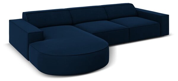Divano angolare in velluto blu (angolo sinistro) Jodie - Micadoni Home